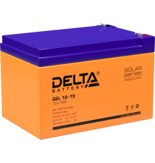 Аккумулятор свинцово-кислотный DELTA GEL 12-15, 12В/15Ач
