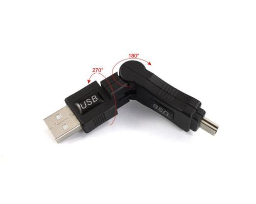 Переходник USB 2.0 AM-MiniUSB, поворотный 360 градусов, GC-AM2M5 Переходник USB 2.0 AM-MiniUSB, поворотный 360 градусов, GC-AM2M5