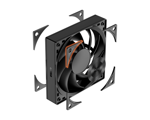 Вентилятор для корпуса PCCooler F5R120, черный Вентилятор для корпуса PCCooler F5R120, черный