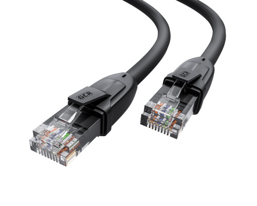 Патч-корд прямой 20.0m UTP кат.6, черный, 24 AWG, ethernet high speed, RJ45, T568B, GCR-52538 Патч-корд прямой 20.0m UTP кат.6, черный, 24 AWG, ethernet high speed, RJ45, T568B, GCR-52538