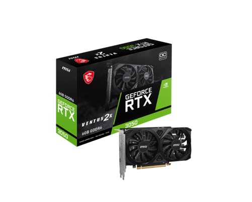 Видеокарта MSI GeForce RTX 3050 VENTUS 2X E 6G OC 6GB, GDDR6/96-bit Видеокарта MSI GeForce RTX 3050 VENTUS 2X E 6G OC 6GB, GDDR6/96-bit