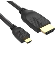 Кабель HDMI-19M-MicroHDMI-19M ver 2.0, 1.8 м, черный, VCOM <cg587-1.8m>