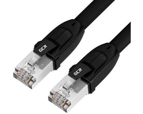 Патч-корд прямой PROF кат.8, F/FTP, 10 м, CU, 26 AWG, литой, черный, экранированные коннекторы, GCR-52351 Патч-корд прямой PROF кат.8, F/FTP, 10 м, CU, 26 AWG, литой, черный, экранированные коннекторы, GCR-52351