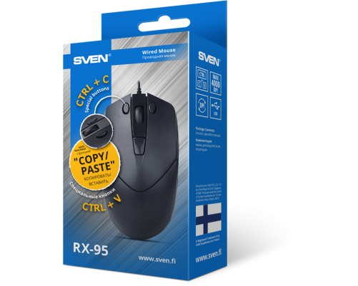 Мышь проводная SVEN RX-95 USB, чёрный Мышь проводная SVEN RX-95 USB, чёрный