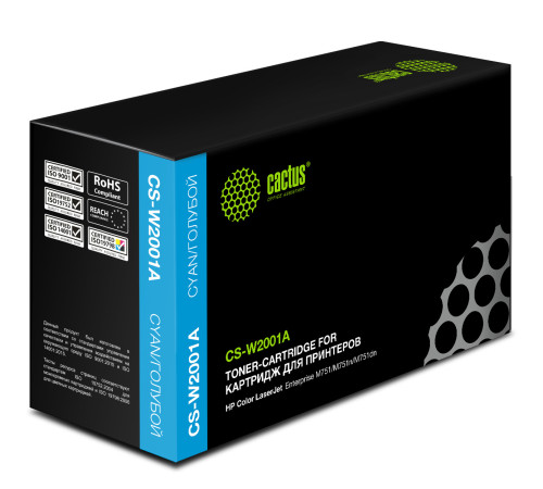 Картридж Cactus CS-W2001A W2001A для HP CLJ Ent M751, голубой (6000 стр.)