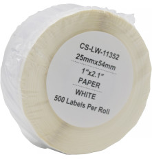Этикетки Cactus CS-LW-11352, 54x25 мм, черный/белый, 500 шт/рулон