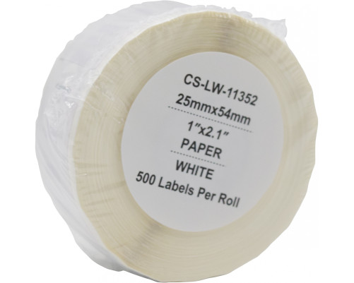 Этикетки Cactus CS-LW-11352, 54x25 мм, черный/белый, 500 шт/рулон Этикетки Cactus CS-LW-11352, 54x25 мм, черный/белый, 500 шт/рулон