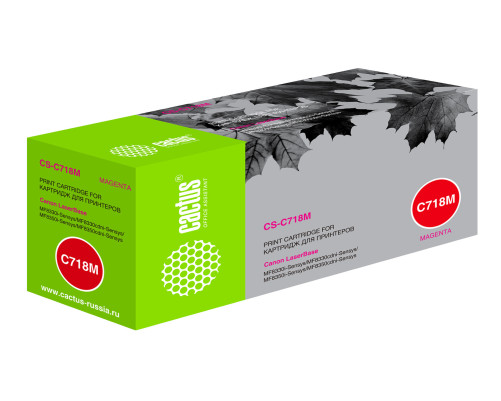 Картридж Cactus CS-C718М CS-C718M 718 M для Canon LaserBase MF8330i-Sensys пурпурный (2900 стр.) Картридж Cactus CS-C718М CS-C718M 718 M для Canon LaserBase MF8330i-Sensys пурпурный (2900 стр.)