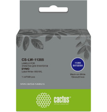 Этикетки Cactus CS-LW-11355, 51x19 мм, черный/белый, 500 шт/рулон