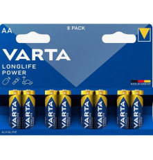 Элемент питания Varta LONGLIFE POWER (HIGH ENERGY) LR6 AA BL8 Alkaline 1.5V (4906)