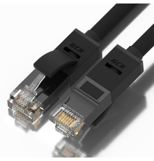 Патч-корд прямой UTP кат.5e, 15 м, черный, 24 AWG, GCR-LNC06-15.0m