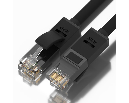 Патч-корд прямой UTP кат.5e, 15 м, черный, 24 AWG, GCR-LNC06-15.0m