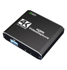Адаптер видео-аудио захвата HDMI сигнала + звук, HDMI 2.0 to HDMI 2.0+USB 3.0, 2хAudio, 4K/60Hz, GCR-53192