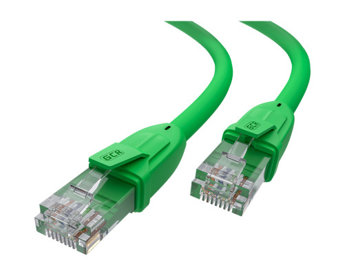 Патч-корд прямой 20.0m UTP кат.6, зеленый, 24 AWG, ethernet high speed, RJ45, T568B, GCR-52394 Патч-корд прямой 20.0m UTP кат.6, зеленый, 24 AWG, ethernet high speed, RJ45, T568B, GCR-52394