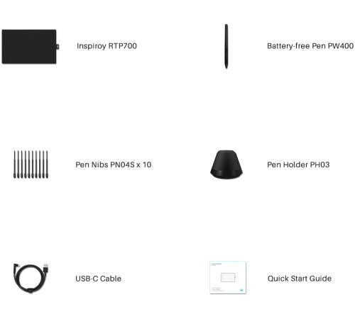 Графический планшет Huion Inspiroy RTP-700, синий