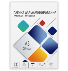 Пленка для ламинирования A3, 303х426 (250 мкм) глянцевая 100шт, ГЕЛЕОС [LPA3-250]