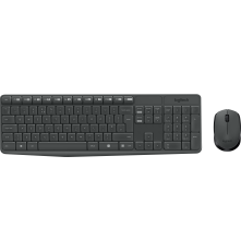 Комплект (клавиатура + мышь) беспроводной Logitech  MK235, серый
