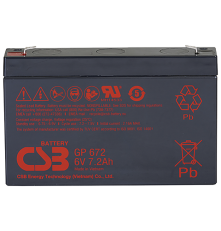 Аккумулятор свинцово-кислотный CSB GP672, 6В/7.2Ач