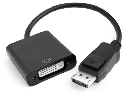 Переходник 0.20m Active DisplayPort/DVI v1.2 20M/25+4F + DAC (видео чип конвертера)  GCR-ADP2MDVI, черный