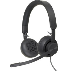 Гарнитура проводная Logitech Headset Zone Teams, графитовый