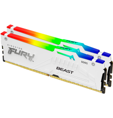 Модуль оперативной памяти Kingston 64GB FURY Beast White RGB EXPO DDR5 6000Mhz PC5-48000 CL30 DIMM (Kit of 2)