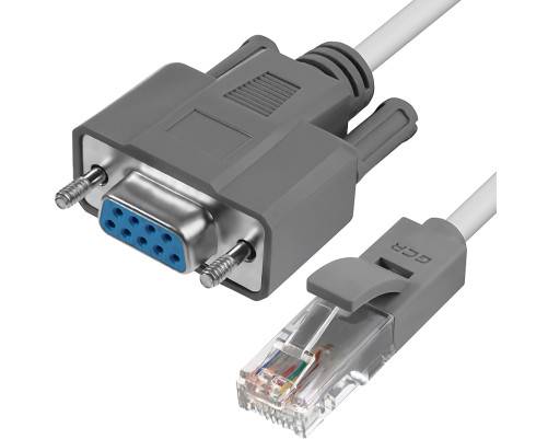 Адаптер-переходник DB9 RS-232/RJ45 9F/8P8C, 1.0 м, серый, 30AWG Адаптер-переходник DB9 RS-232/RJ45 9F/8P8C, 1.0 м, серый, 30AWG