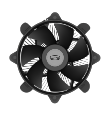 Вентилятор для процессора PCCooler R120 (95W, 4-pin PWM, 60mm, Al, -mm, 1x95mm, 36.4CFM, 27.8dBA, 2700RPM, S: 1851/1700/1200/115X, black)