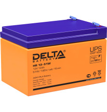 Аккумулятор свинцово-кислотный DELTA HR 12-51 W, 12В/12Ач
