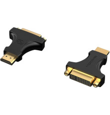 Адаптер-переходник Vention DVI 24+5 F/ HDMI 19M, двунаправленный