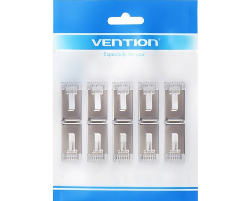 Коннектор Vention RJ45 (8p8c), FTP cat. 5e,  экранированный (10 шт./упаковка)