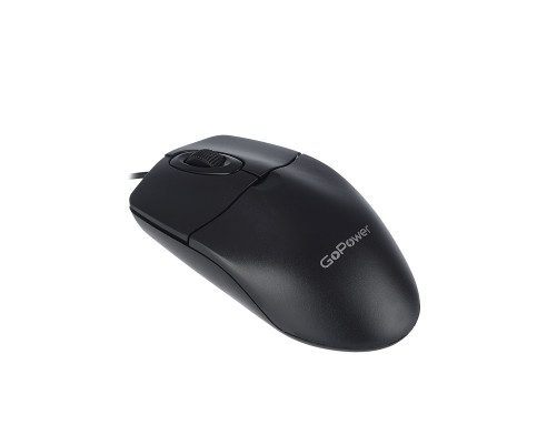 Мышь проводная GoPower GPM01, 3 кнопки, 1000 dpi, USB, черный Мышь проводная GoPower GPM01, 3 кнопки, 1000 dpi, USB, черный
