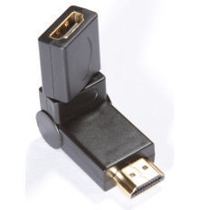 Адаптер переходник HDMI-HDMI GC- CV310 HDMI Тип А 19M(AM) / Тип А 19F(AF) 360 град, золотой разъем, пакет