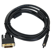 Кабель HDMI(19M)-DVI-D(25M), 2 м, ферритовые фильтры, черный, TV-COM <lcg135f-2m>