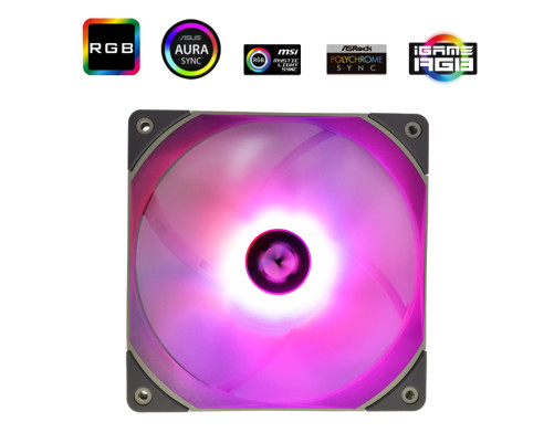 Вентилятор для корпуса Thermalright TL-C14L RGB (140x140x26mm, 4-pin PWM, RGB, 74.3CFM, 26.6dBA, 1500RPM, Grey) Вентилятор для корпуса Thermalright TL-C14L RGB (140x140x26mm, 4-pin PWM, RGB, 74.3CFM, 26.6dBA, 1500RPM, Grey)