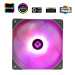 Вентилятор для корпуса Thermalright TL-C14L RGB (140x140x26mm, 4-pin PWM, RGB, 74.3CFM, 26.6dBA, 1500RPM, Grey)