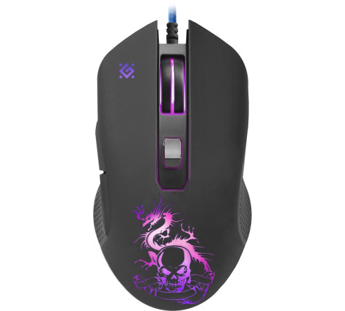 Мышь проводная игровая Defender Sky Dragon GM-090L, 6 кнопок, 800-3200 dpi, черный