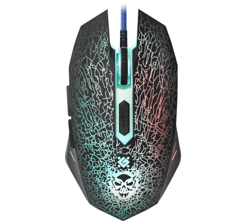 Мышь проводная игровая Defender Shock GM-110L, 6 кнопок, 800-3200 dpi, черный