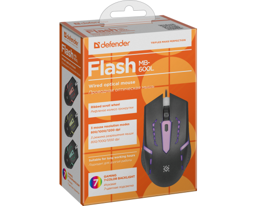 Мышь проводная Defender Flash MB-600L Мышь проводная Defender Flash MB-600L