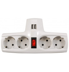 Сетевой фильтр Pilot T USB, 4 розетки, 2*USB