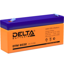 Аккумулятор свинцово-кислотный DELTA DTM 6032, 6В/3.2Ач
