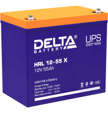 Аккумулятор свинцово-кислотный DELTA HRL 12-55 X, 12В/55Ач
