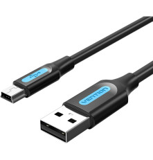 Кабель Vention USB 2.0 AM/mini B 5pin, 1 м, черный