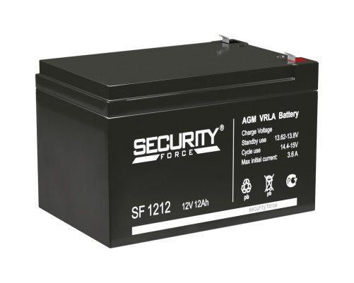 Аккумулятор свинцово-кислотный SECURITY FORCE SF 1212, 12В/1.2Ач Аккумулятор свинцово-кислотный SECURITY FORCE SF 1212, 12В/1.2Ач