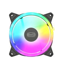 Вентилятор для корпуса PCCooler F3 T120 ARGB BK (120x120x25mm, 4-pin PWM, ARGB, 46CFM, 21.6dBA, 1800RPM, Black)