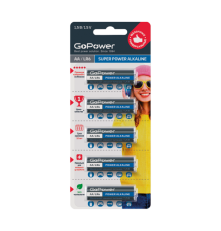Элемент питания GoPower LR6 AA BL5 Alkaline 1.5V (5 шт.)