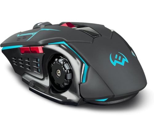 Мышь беспроводная игровая SVEN RX-G930W, 6 кнопок, 800-2400 dpi, ST, подсветка, серый/черный