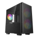 Корпус ПК без блока питания/ Deepcool Case CH360 Digital, 1xUSB3.0, 1xType-C, 2x140ARGB fan, 1x120ARGB fan, mATX, Digital display, Black