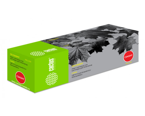 Картридж Cactus CS-C045HY 045 H Y для Canon LBP 611Cn/613Cdw/631Cn/633Cdw, желтый (2200 стр.) Картридж Cactus CS-C045HY 045 H Y для Canon LBP 611Cn/613Cdw/631Cn/633Cdw, желтый (2200 стр.)