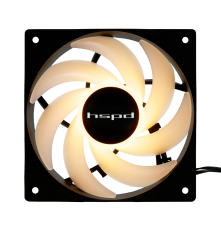 Вентилятор для корпуса HSPD M1 Black (120x120x25mm, 4-pin PWM, ARGB, 57.56CFM, 26.86dBA, 1600RPM, Black)