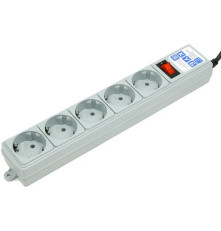 Сетевой фильтр Power Cube B 5.0 м 5 розеток (серый) 10А/2,2кВт